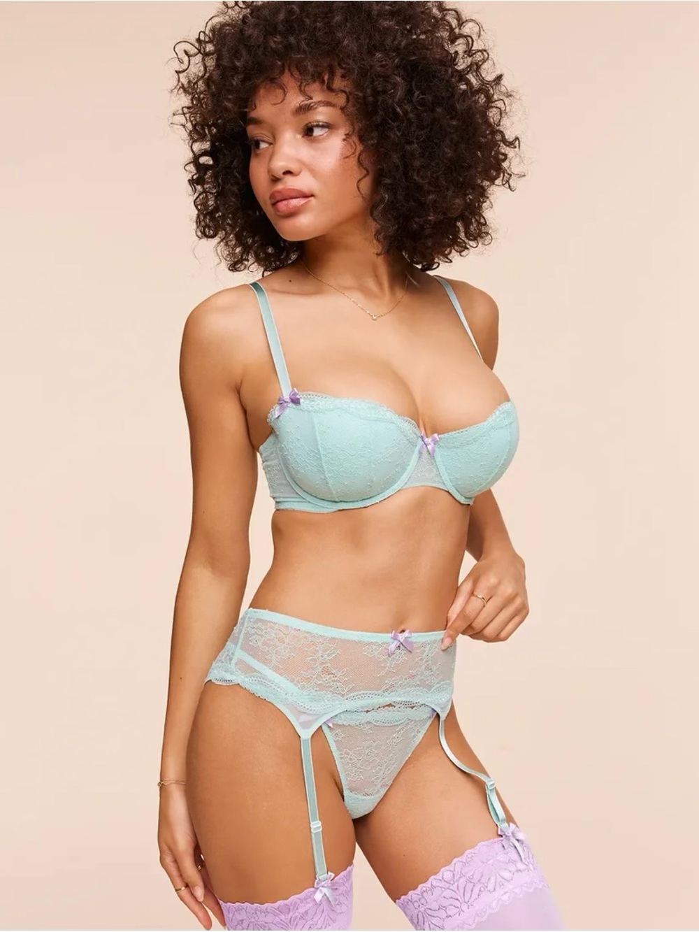 NEW Adore Me “Anabella” 3 PC Lingerie Set
/ Sizes 36C & LG (12-14)